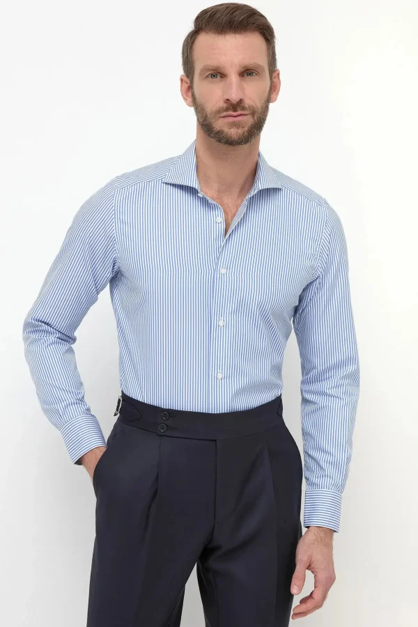 Blue Striped Shirt - Made in Italy