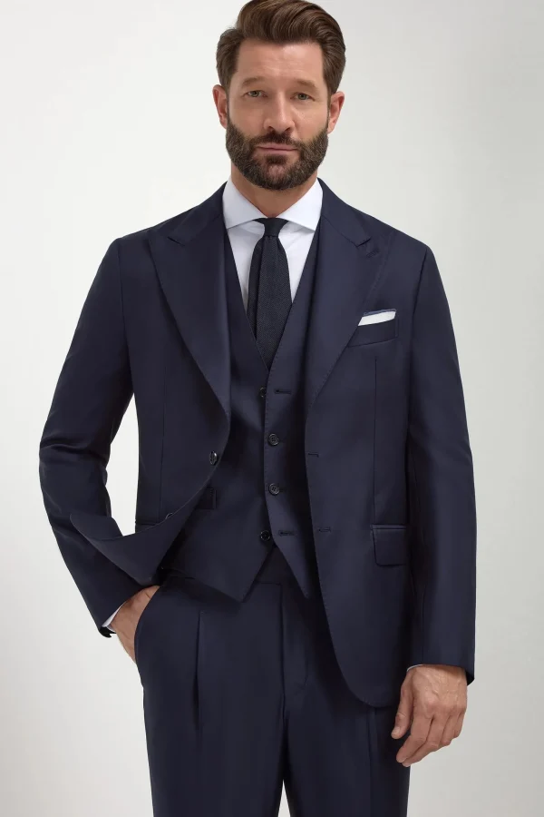 Blue waistcoat - Made in Italy