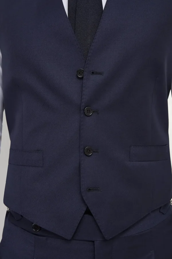 Blue waistcoat - Made in Italy