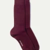 Bordeaux - Super durable Wool short socks - Made in Italy