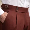 Bordeaux cotton trousers "Soragna Capsule Collection" - Made in Italy