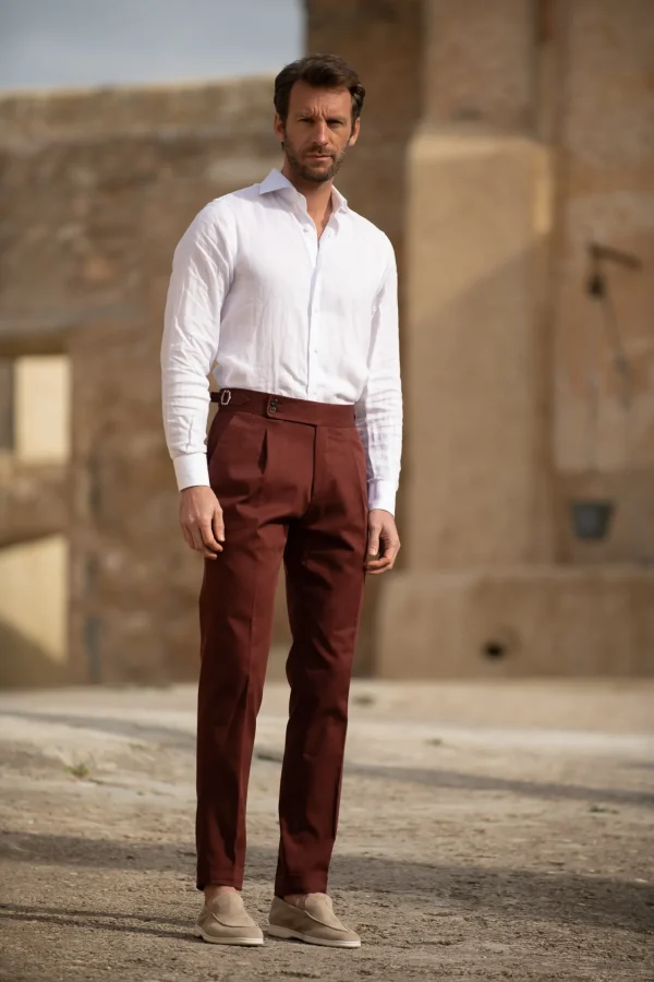Bordeaux cotton trousers 