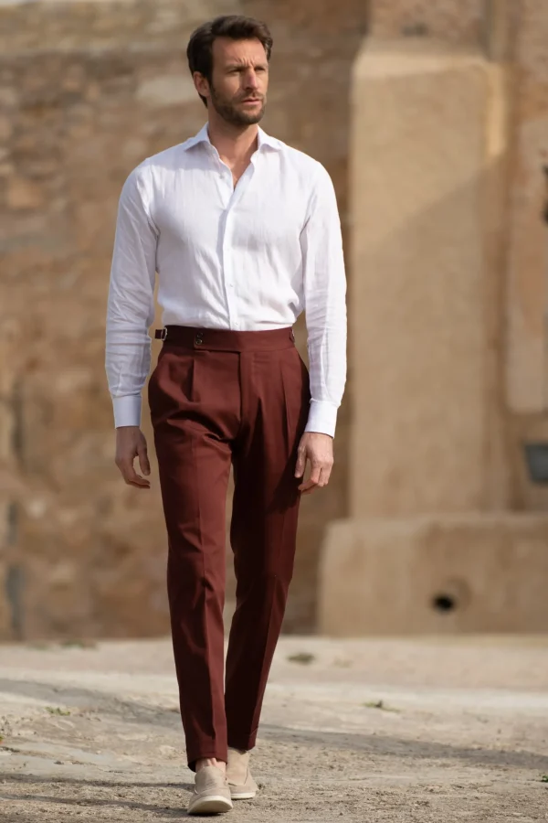 Bordeaux cotton trousers 