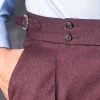 Bordeaux Flannel Trousers "Soragna Capsule Collection" – Made in Italy