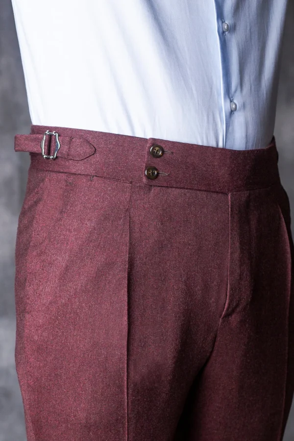 Bordeaux Flannel Trousers 