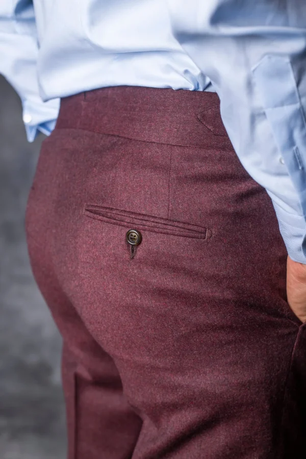 Bordeaux Flannel Trousers 