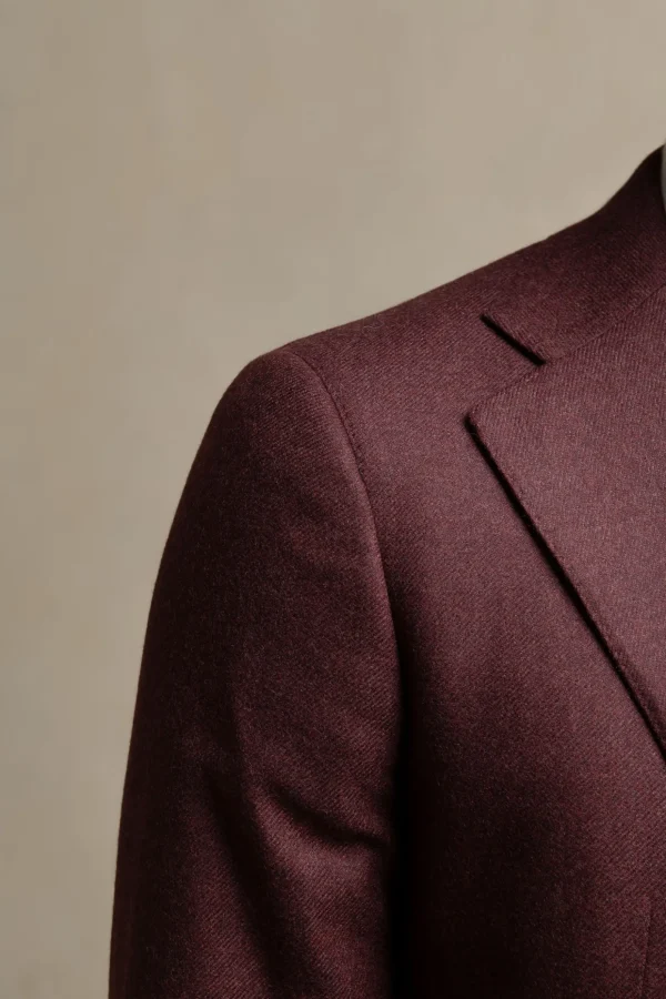 Bordeaux jacket in wool and cashmere - Made in Italy