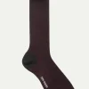 Bordeaux patterned short socks - Made in Italy