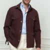 Bordeaux Safari Jacket flannel Super 180'S – Made in Italy
