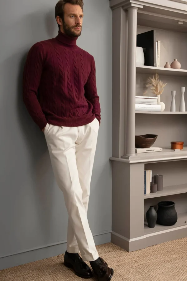 Bordeaux turtleneck – Made in italy