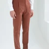 Brick cotton trousers "Soragna Capsule Collection" - Made in Italy