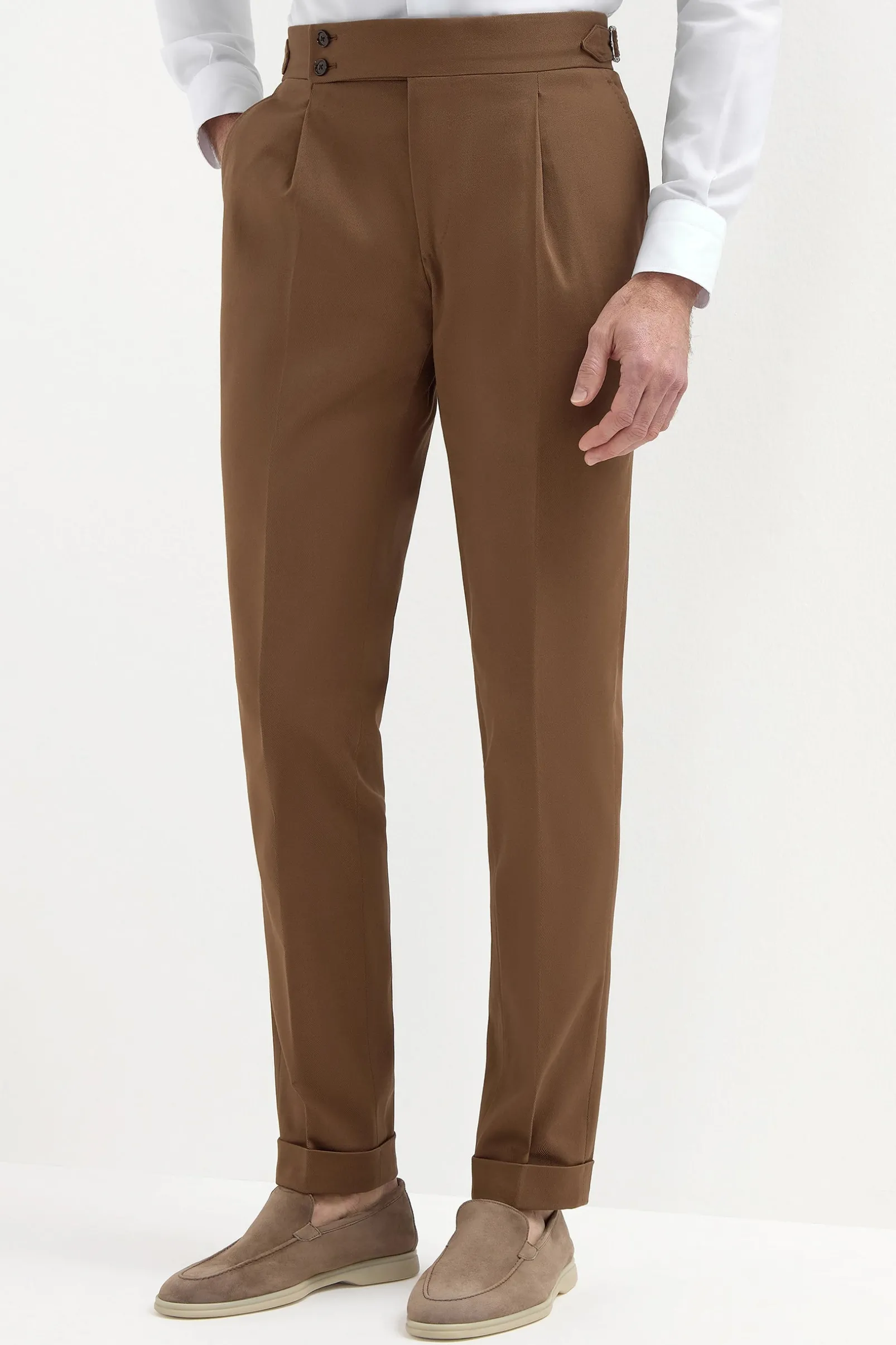 brown_cotton_soragna_trou_0.webp Brown cotton Soragna trousers - Made in Italy