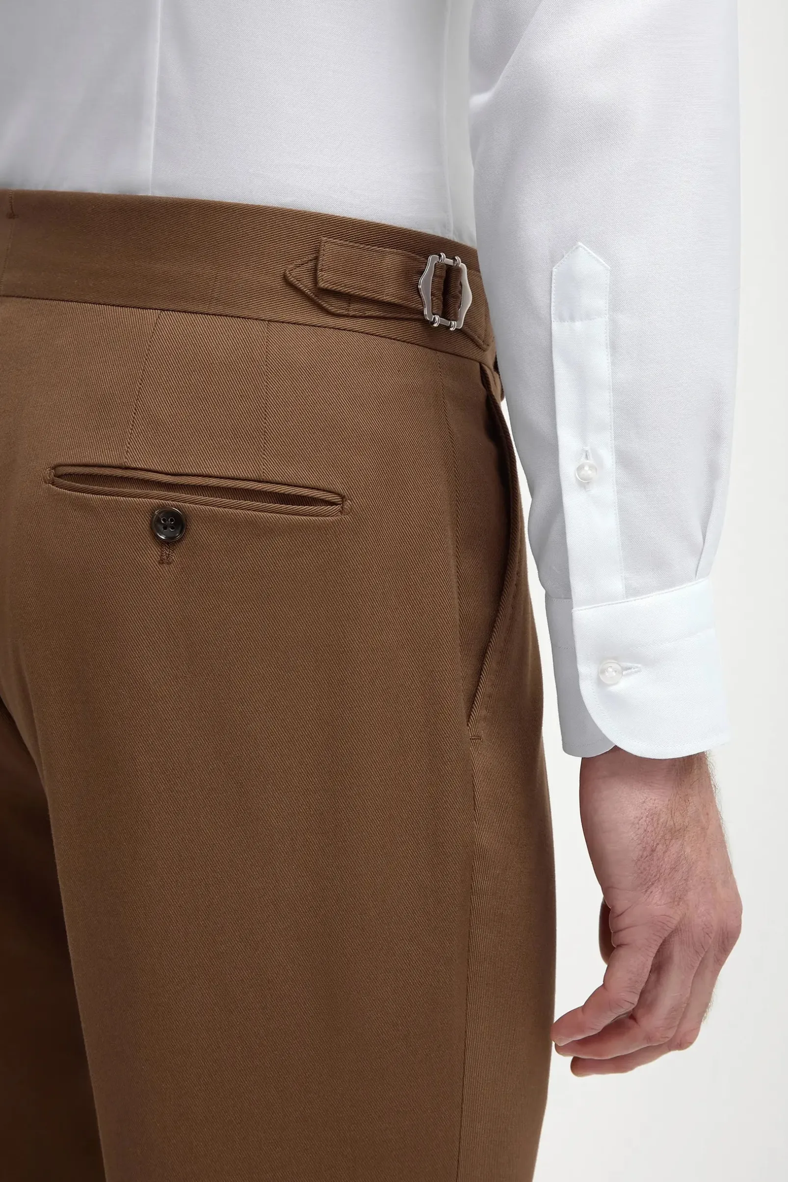 brown_cotton_soragna_trou_1.webp Brown cotton Soragna trousers - Made in Italy