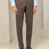 Brown flannel Soragna trousers - Made in Italy