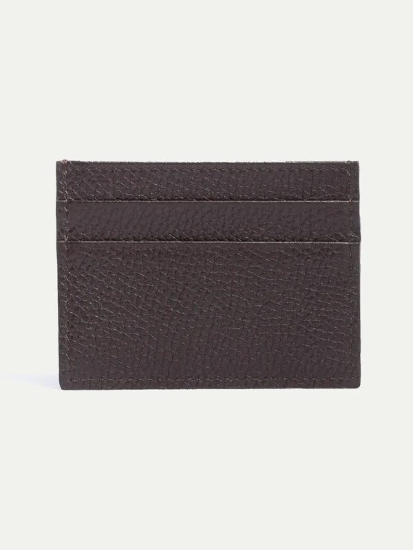 Brown leather card holder - Made in Italy