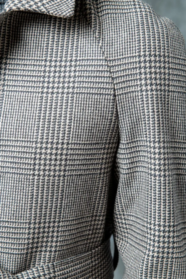 Brown Prince of Wales Raglan coat – Made in Italy