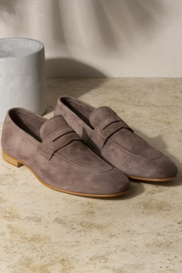 Brown soft penny loafers - Made In Italy