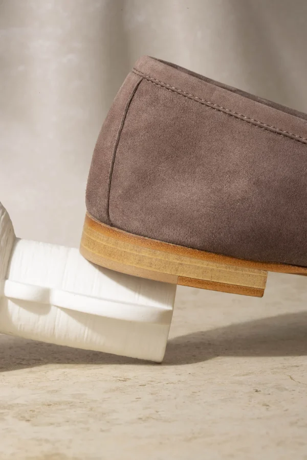 Brown soft penny loafers - Made In Italy