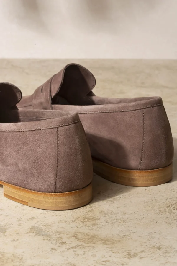 Brown soft penny loafers - Made In Italy