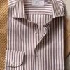 Brown striped shirt- Made in Italy