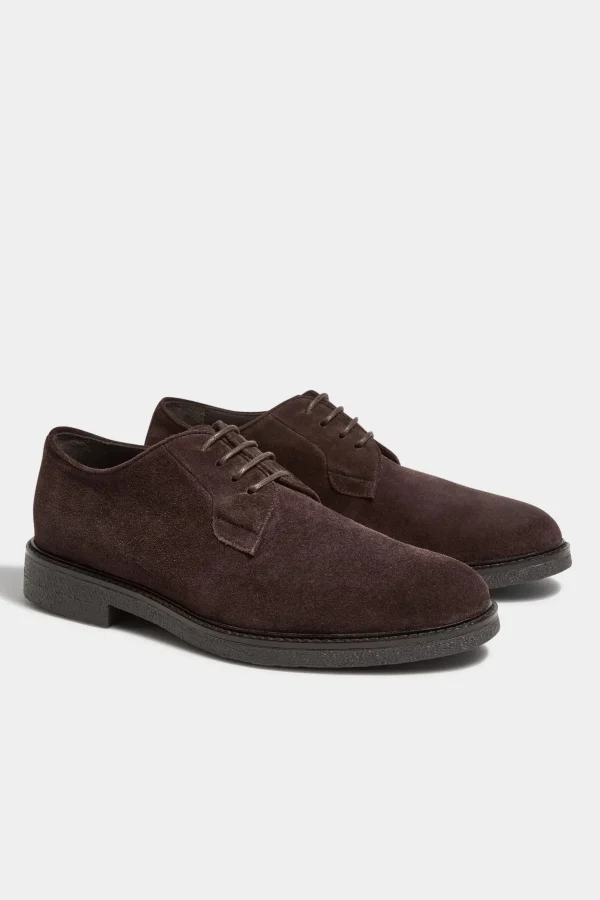 Brown suede Derby - Made in Italy