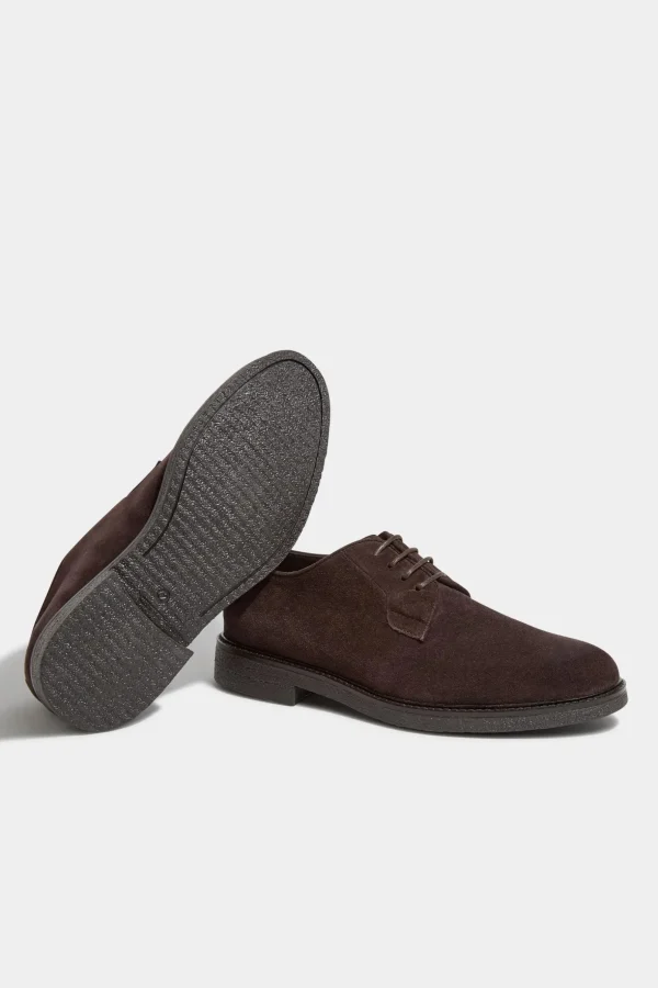 Brown suede Derby - Made in Italy