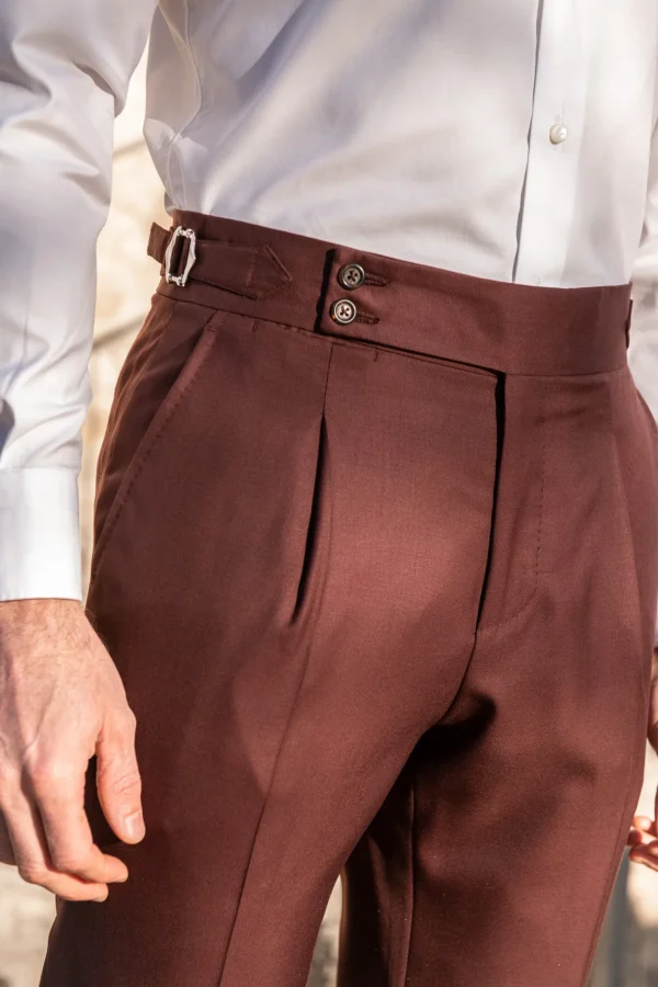Burgundy trousers "Soragna Capsule Collection" - Made in Italy