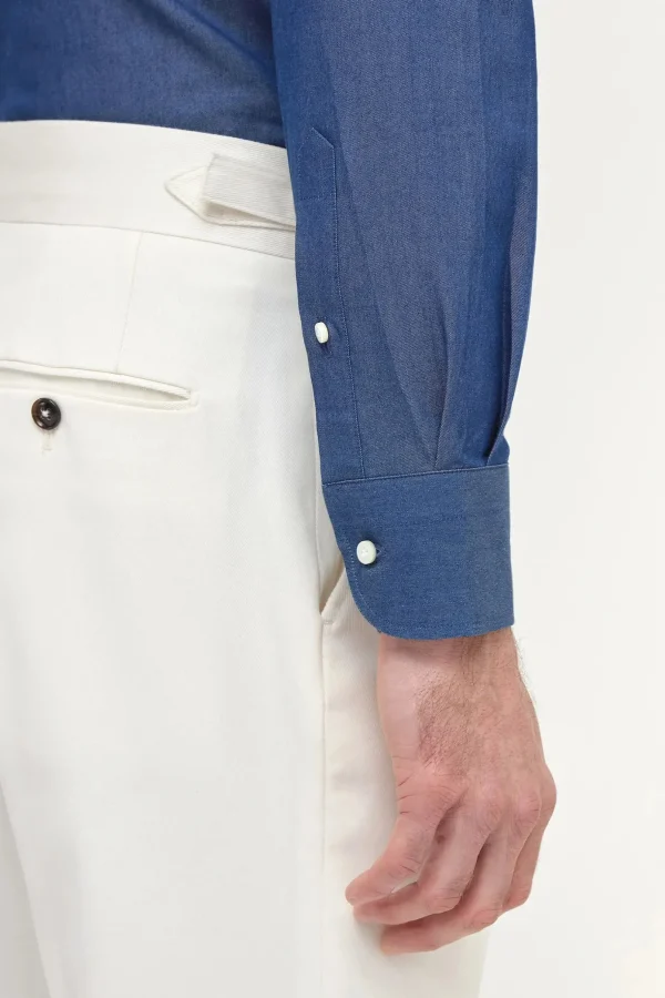 Button down denim shirt ”Sartoriale collection” - Made In Italy