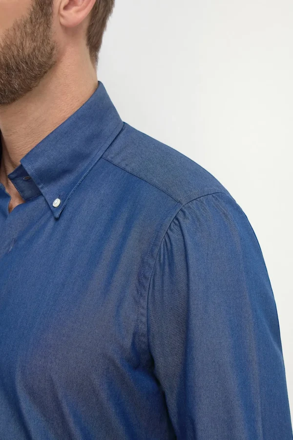 Button down denim shirt ”Sartoriale collection” - Made In Italy
