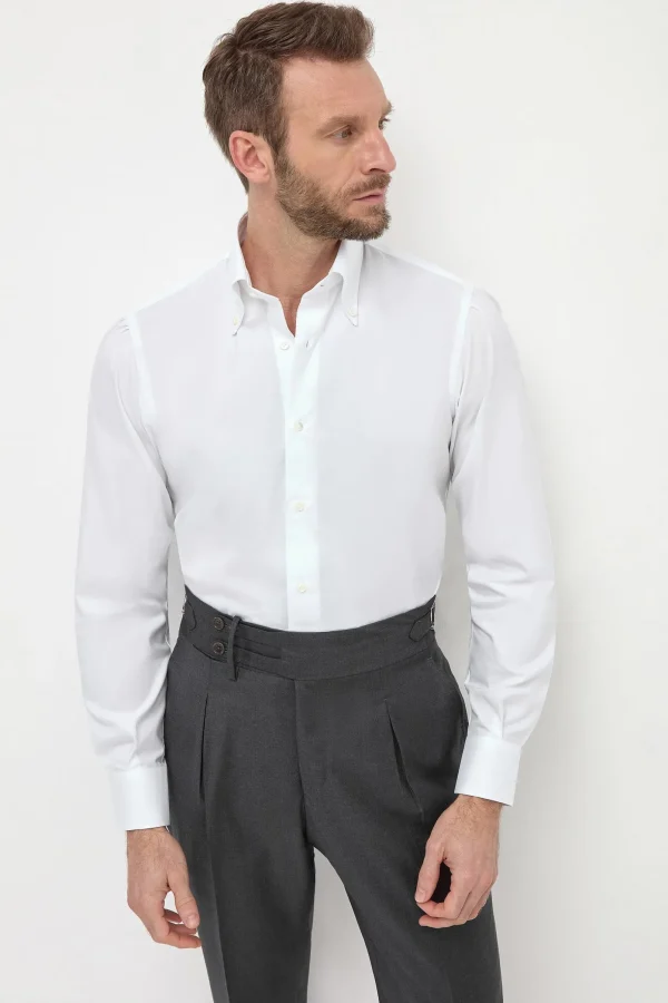 Button down white shirt ”Sartoriale collection”- Made In Italy