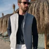 Chalk grey linen vest – Made in Italy