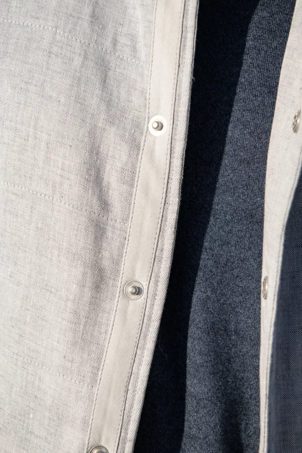 Chalk grey linen vest – Made in Italy