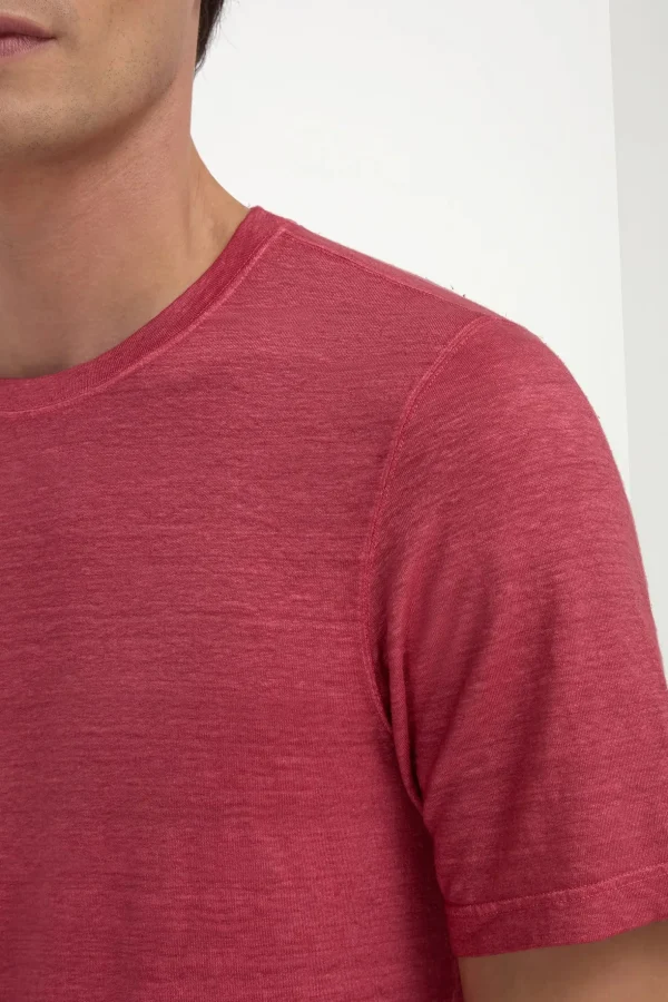 Cherry linen t-shirt - Made in Italy