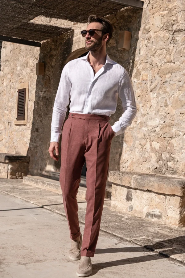 Coral Biella trousers - Made in Italy