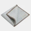 Cream micro fancy reversible pocket square - Made in Italy