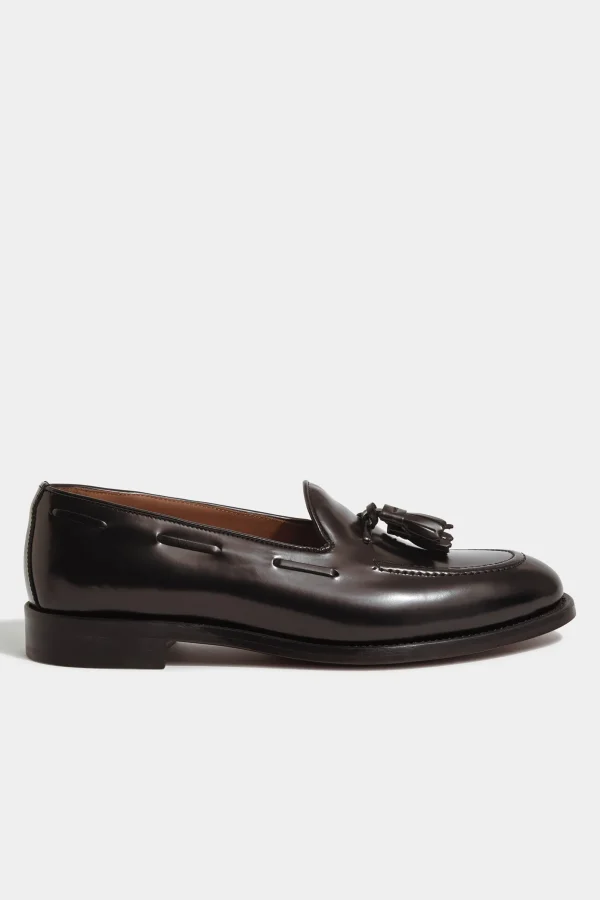 Dark brown tassel loafers - Made In Italy