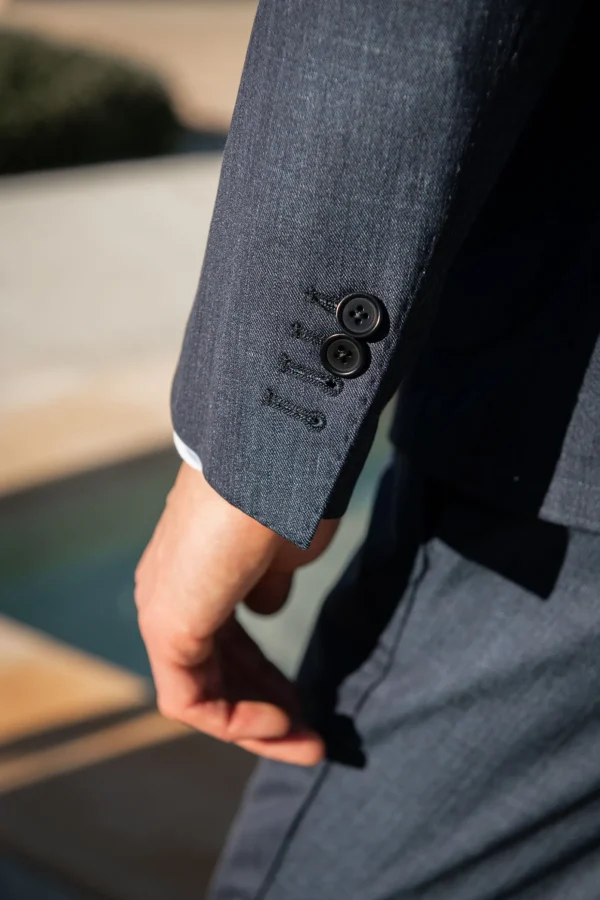 Denim double breasted suit - Made in Italy