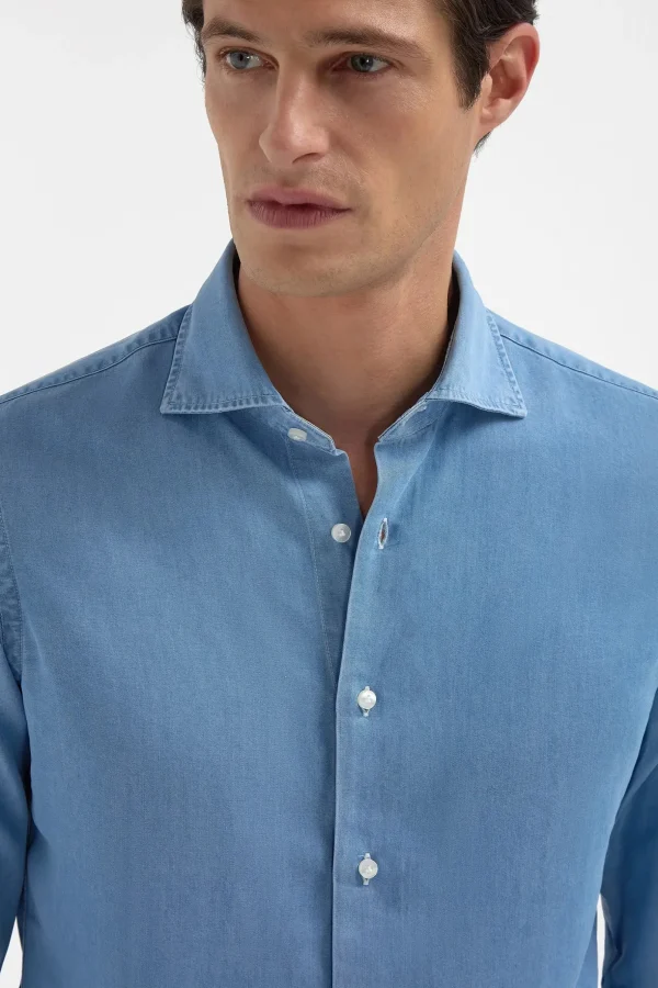 Denim stone shirt - Made in Italy