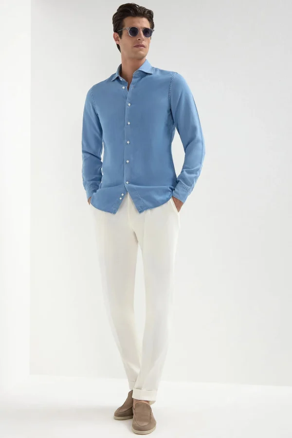 Denim stone shirt - Made in Italy