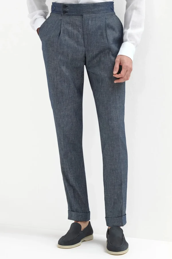 Denim stretch Soragna trousers - Made in Italy