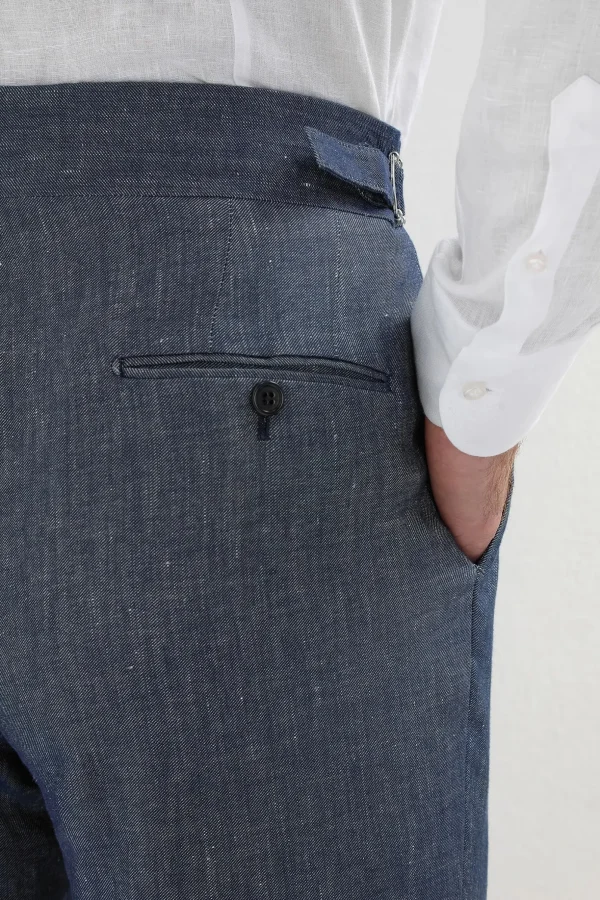 Denim stretch Soragna trousers - Made in Italy