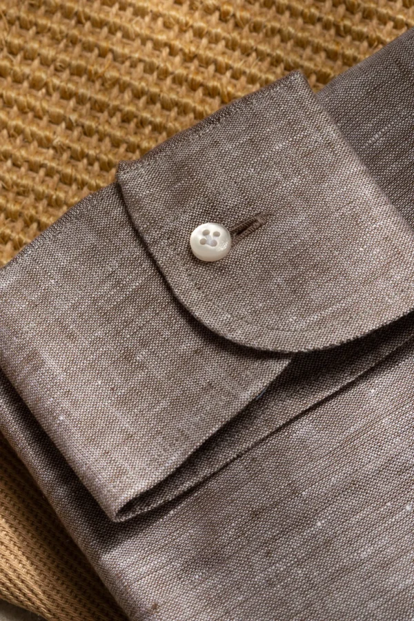 Desert linen popover shirt - Made in Italy