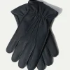 Dusty blue Cashmere Lined Deerskin Leather Gloves - Made in Italy