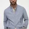 Dusty blue short jacket - Made in Italy