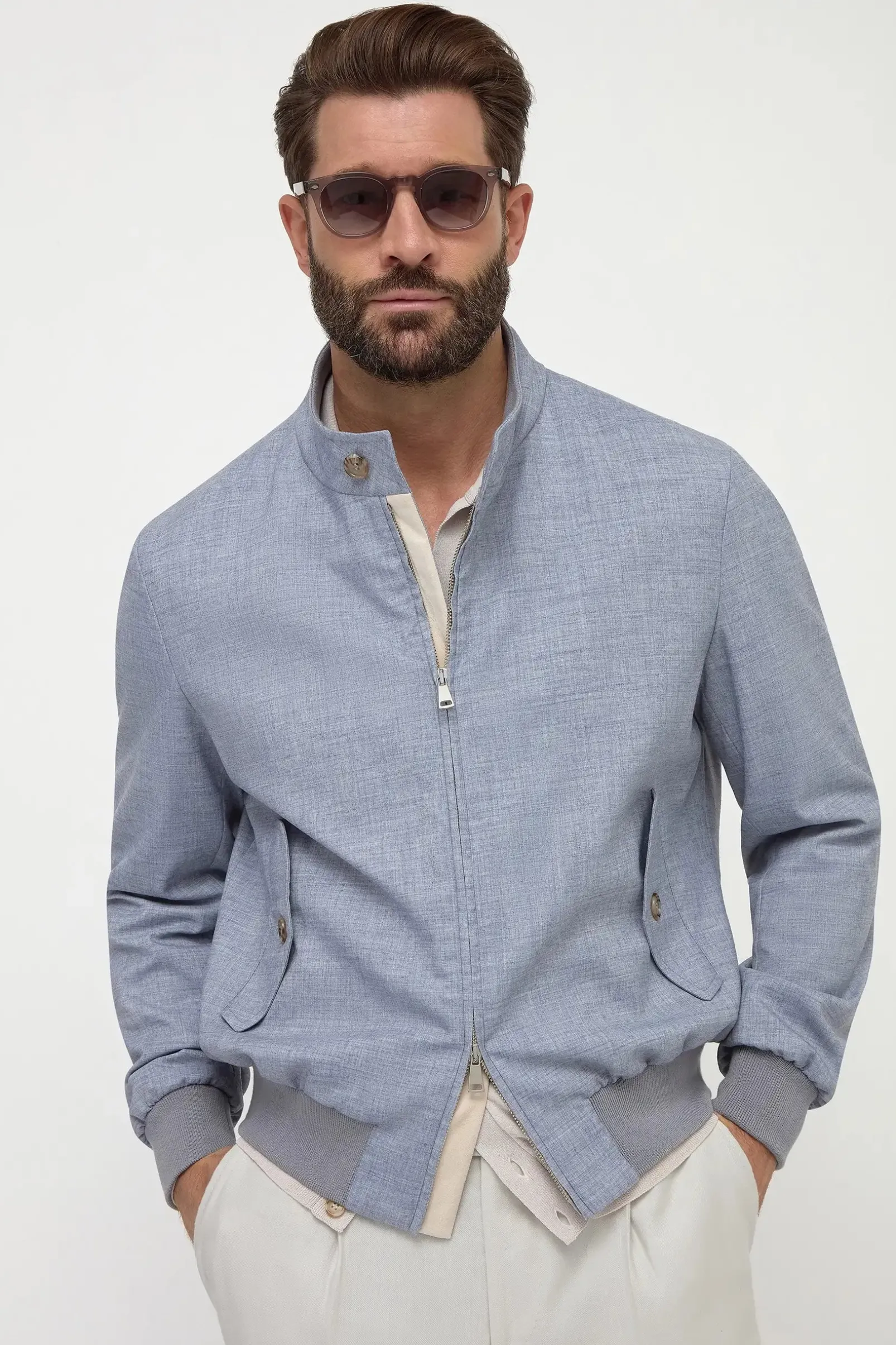 dusty_blue_short_jacket___0.webp Dusty blue short jacket - Made in Italy