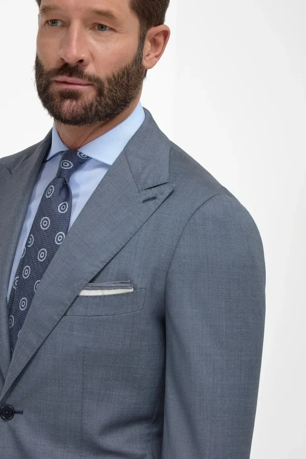 Dusty blue suit - Made in Italy