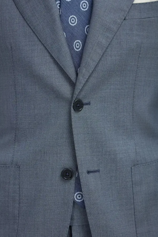 Dusty blue suit - Made in Italy