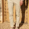 Ecru cotton Sirmione trousers - Made in Italy