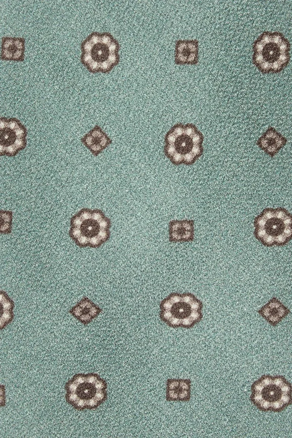 Green fancy silk tie - Made In Italy