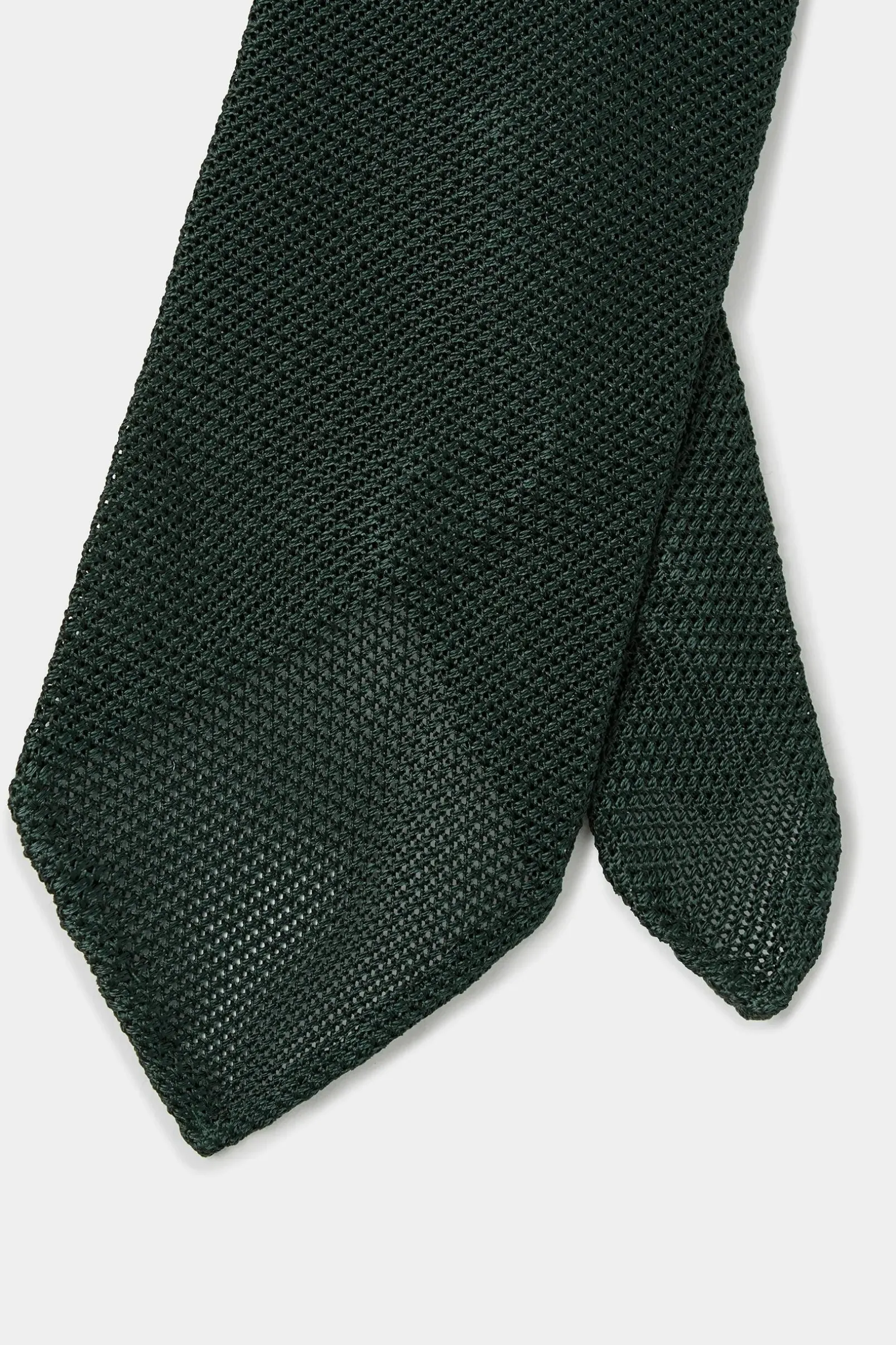 green_grenadine_silk_tie__2.webp Green grenadine silk tie - Hand Made In Italy